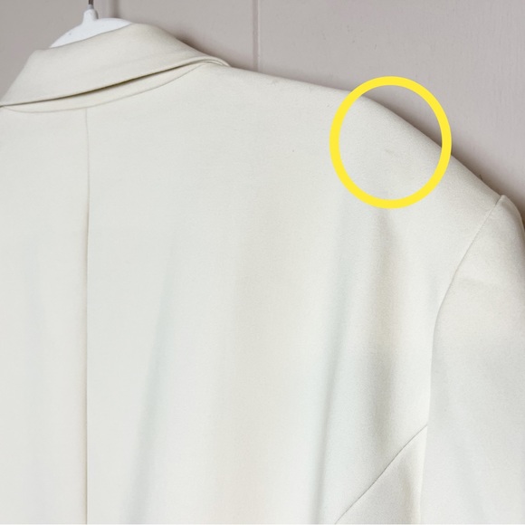 Good American NWOT Woven Blazer 2.0 bone ivory boss jacket career office 2X XXL - Picture 12 of 15